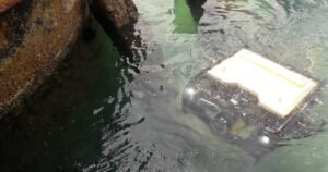 A Planys underwater robot at work beside a submerged structure