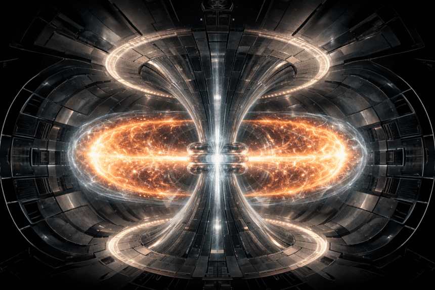 Official Pranos Fusion visual of plasma confined inside a tokamak