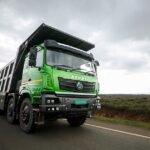 Propel Industries electric dumper truck on the road