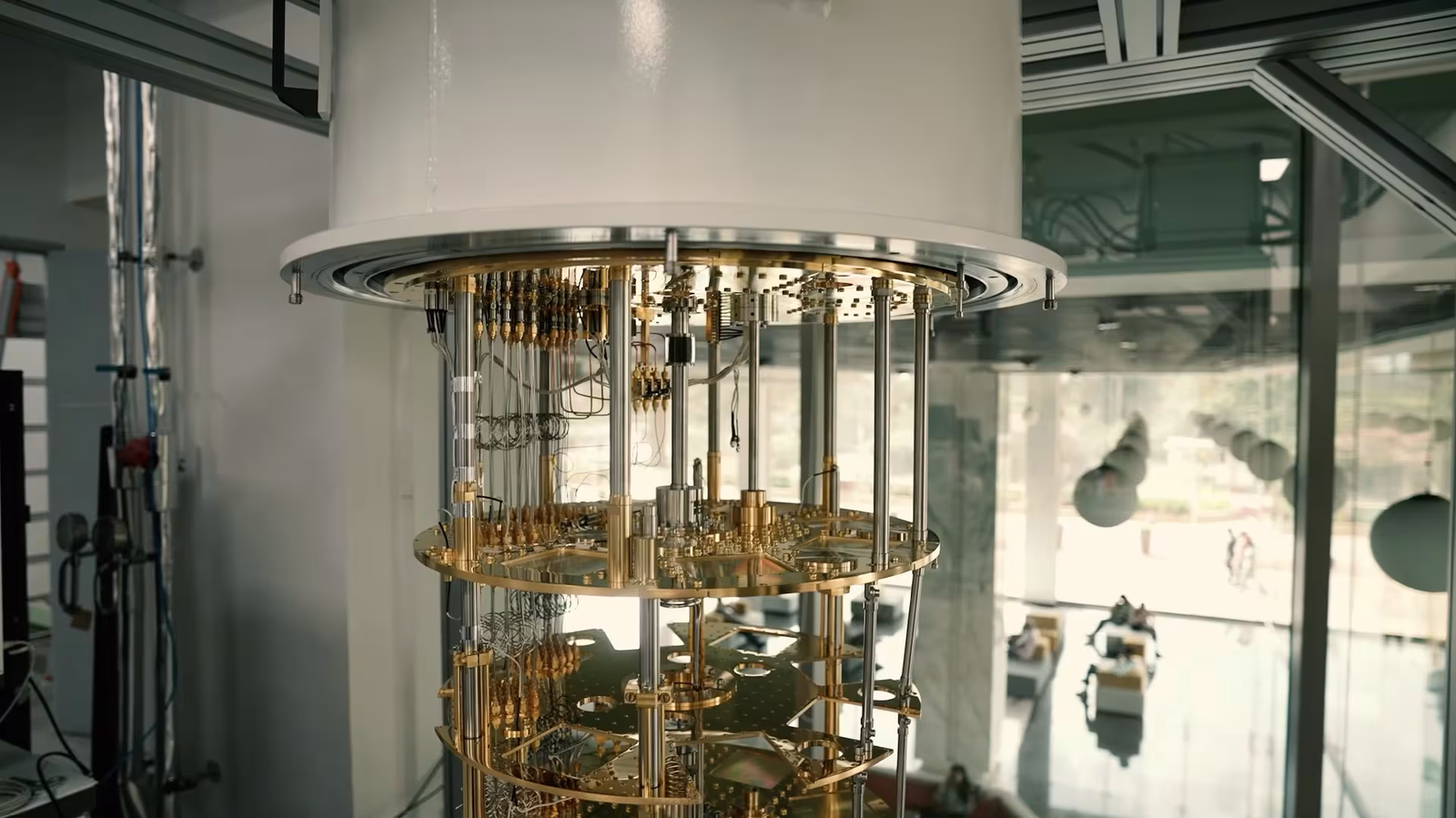 Inside QpiAI's quantum computer: the dilution refrigerator housing the superconducting qubits, official company image