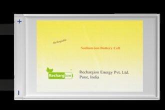 Rechargion Energy sodium-ion battery cell OG cover