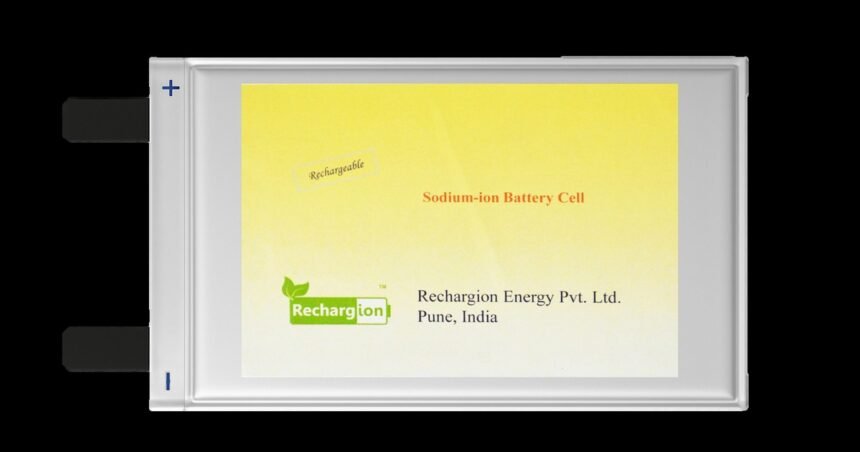 Rechargion Energy sodium-ion battery cell OG cover