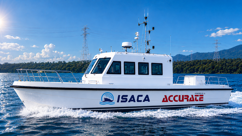 Accurate's ISACA-equipped workboat at sea