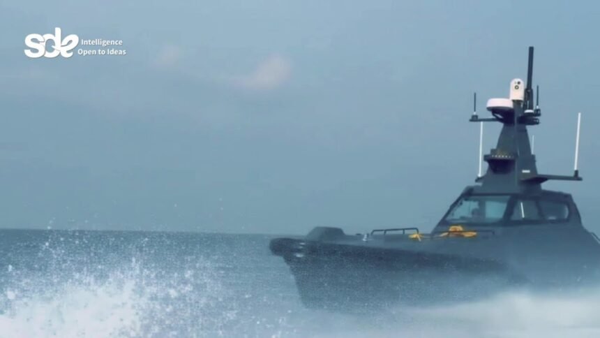 Sagar Defence Engineering Matangi unmanned surface vessel at sea