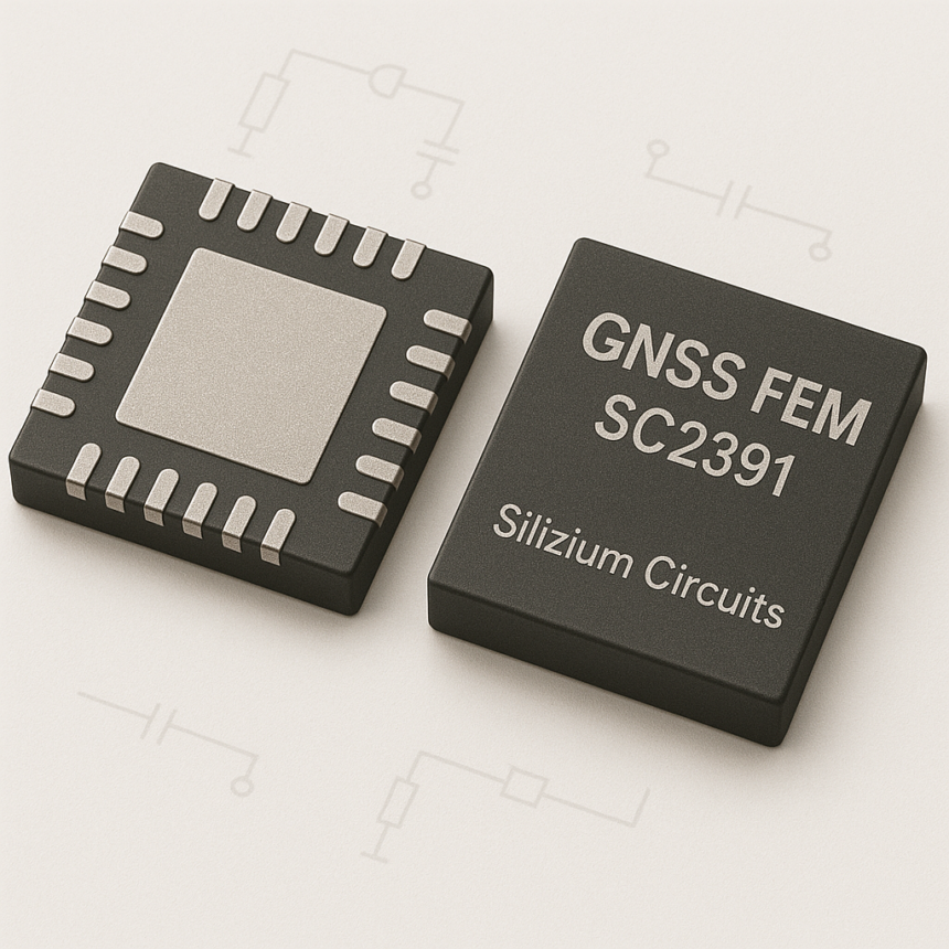 Silizium Circuits SC2391 GNSS front-end module (company image)