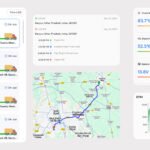 Six Sense Mobility official fleet telematics dashboard showing trip replay, GPS map and engine diagnostics