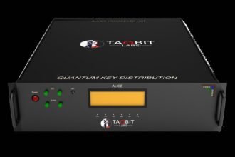 Taqbit Labs' Quantum Key Distribution transceiver unit (Alice)