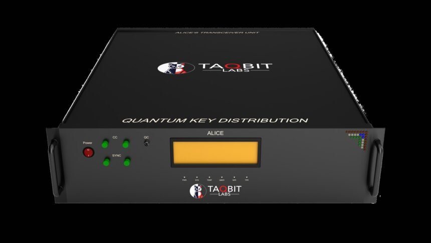 Taqbit Labs' Quantum Key Distribution transceiver unit (Alice)