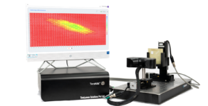 TeraLumen TeraNIM terahertz non-destructive testing system with defect-imaging display and scan stage