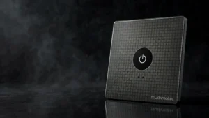 Touchmatik smart touch switch panel — wide studio product photograph matched to the actual product