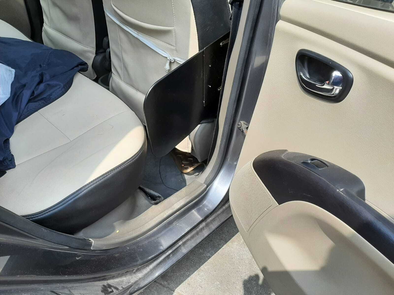 TransPlus transfer board installed in a car - official product photo from TRUE Assistive Technology