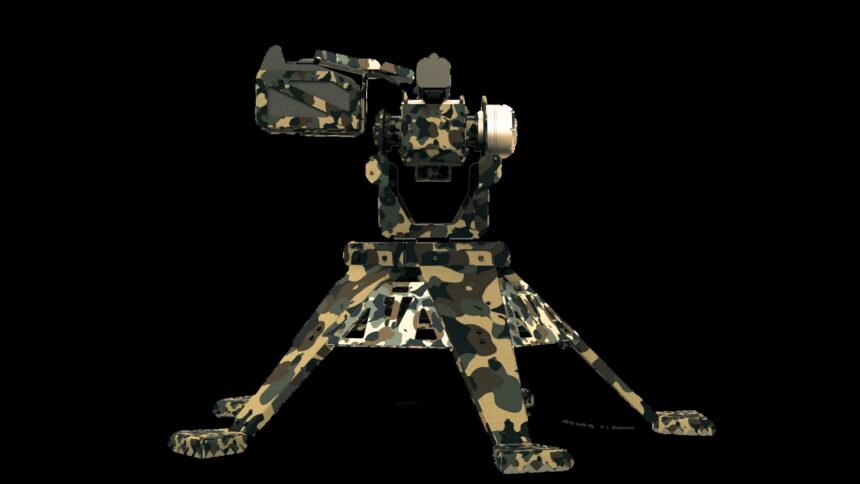 TRIYAM-3D, BSS Materiel Limited's AI-driven autonomous weapon system (official catalogue render)