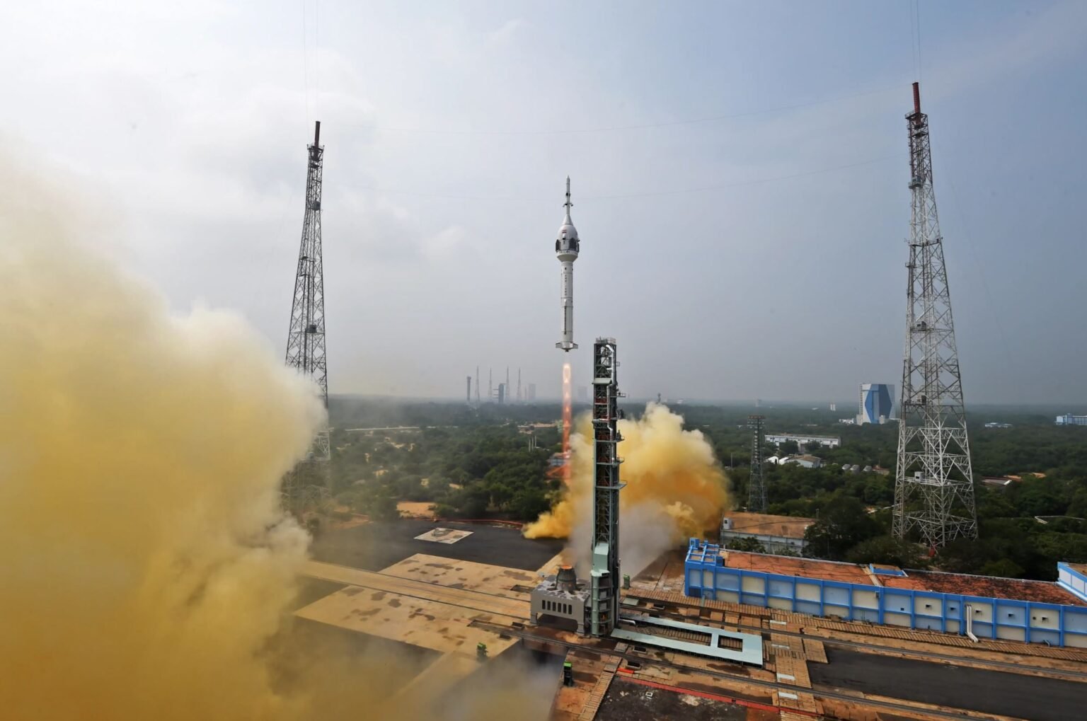 The TV-D1 test vehicle lifting off from Sriharikota