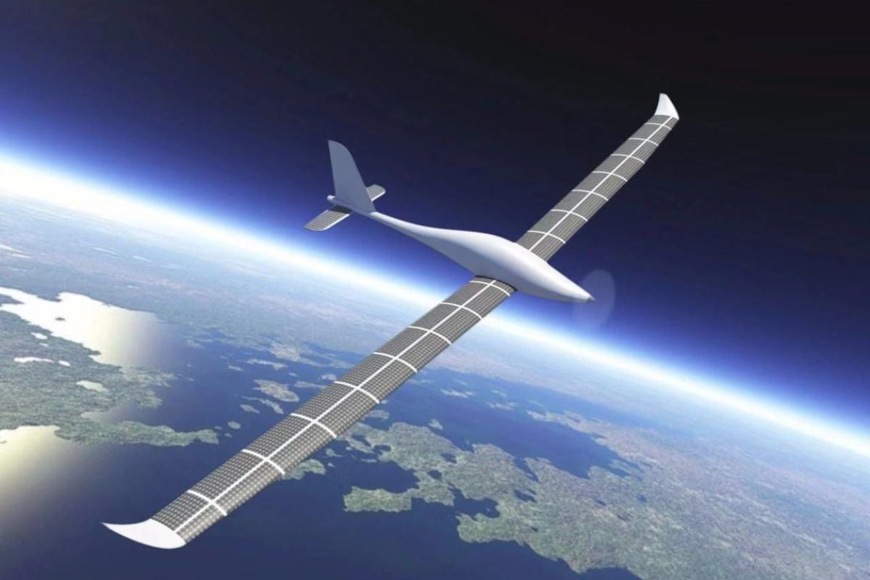Maraal Aerospace's solar UAV above the clouds
