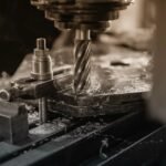 CNC milling cutter shaping a precision metal component