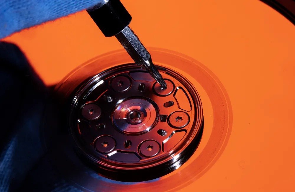 A precision-engineered component being finished
