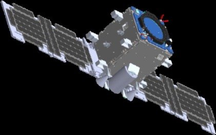 XDLINX satellite with deployed solar panels