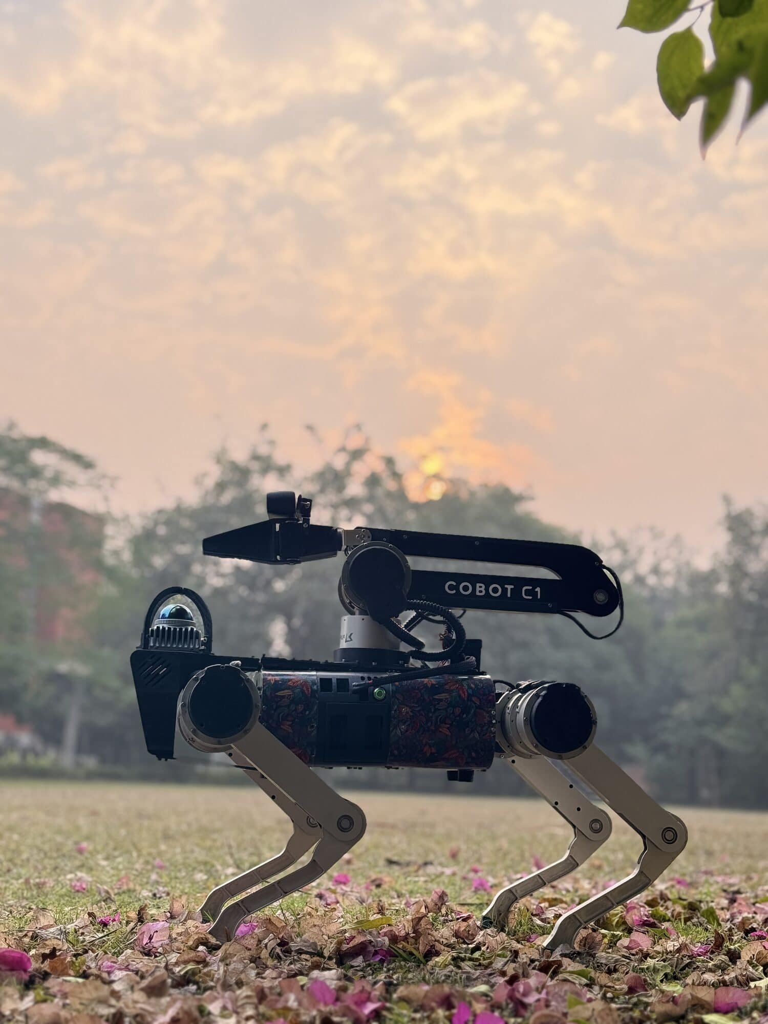 SCORP, xTerra Robotics' legged mobile manipulator — a quadruped robot with an integrated robotic arm