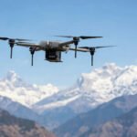 Zenith Unmanned Systems' Vijay Z1 high-endurance quadcopter in flight over the Himalayas
