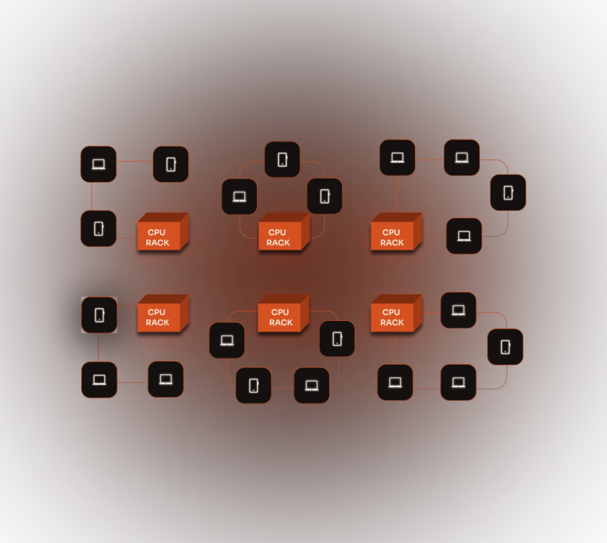 Ziroh Labs Kompact AI distributed CPU-based deployment architecture