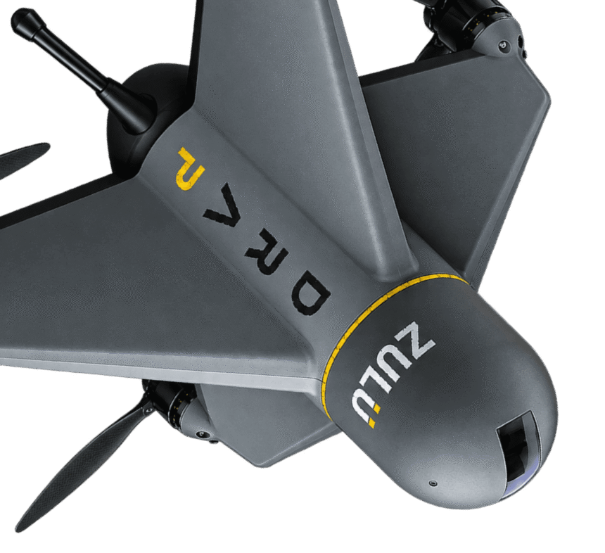Zulu Defence DRAP hovering loitering munition - close-up official product render